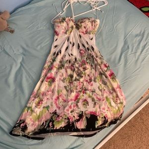 American Eagle small strapless floral sun dress